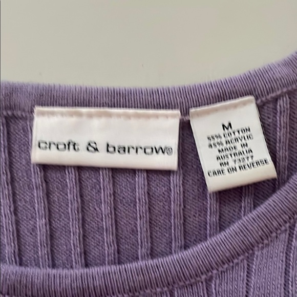 Purple Ribbed Tank Top - Picture 3 of 3